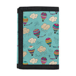 Cartoon Air Balloon Pattern Print Trifold Wallet