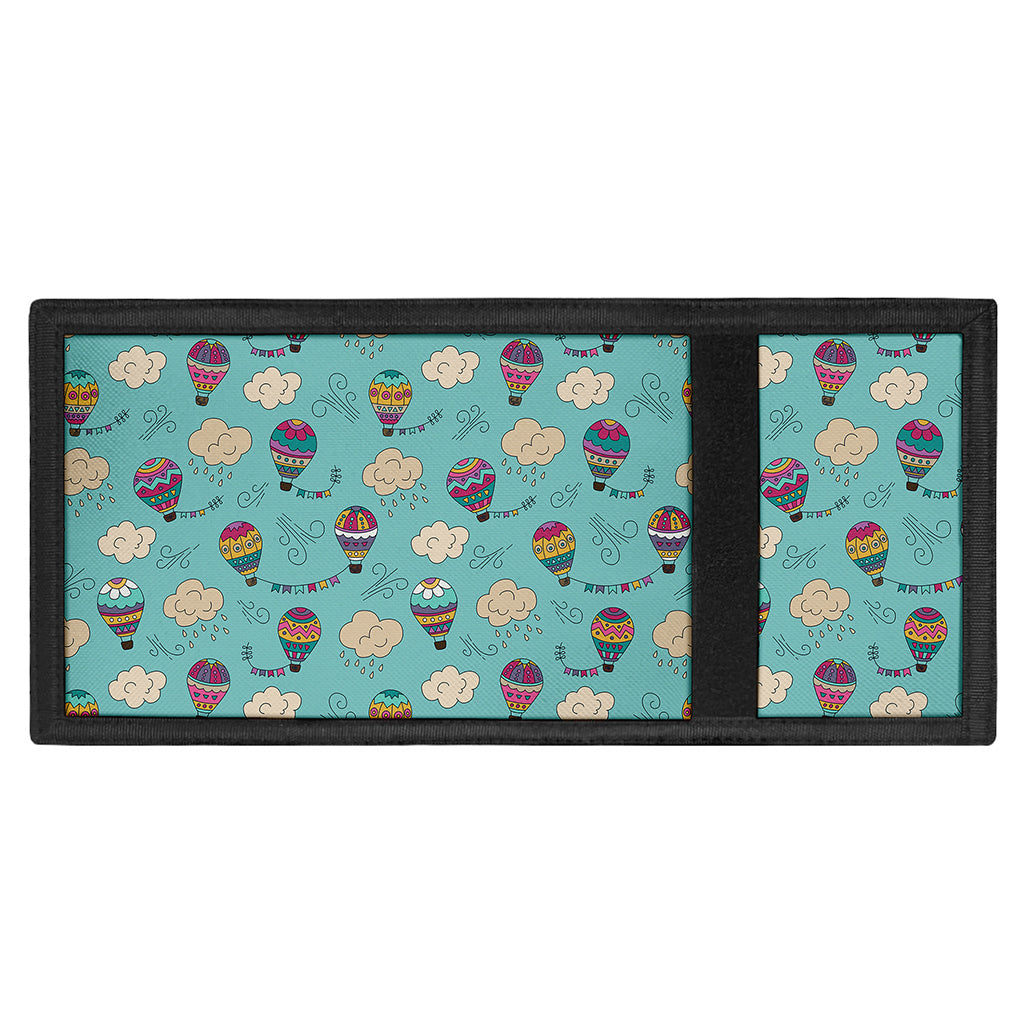 Cartoon Air Balloon Pattern Print Trifold Wallet