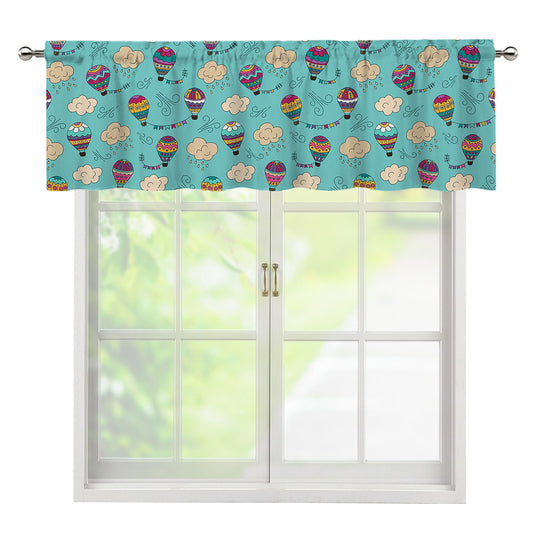 Cartoon Air Balloon Pattern Print Window Valance