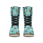 Cartoon Air Balloon Pattern Print Winter Boots