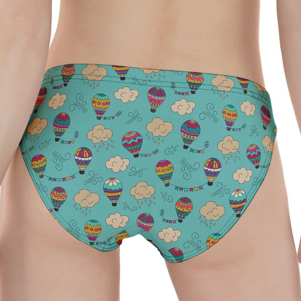 Cartoon Air Balloon Pattern Print Women's Panties