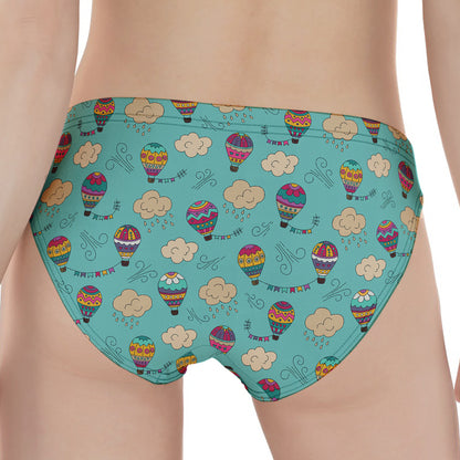 Cartoon Air Balloon Pattern Print Women's Panties