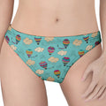 Cartoon Air Balloon Pattern Print Women's Thong