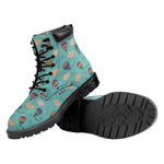 Cartoon Air Balloon Pattern Print Work Boots