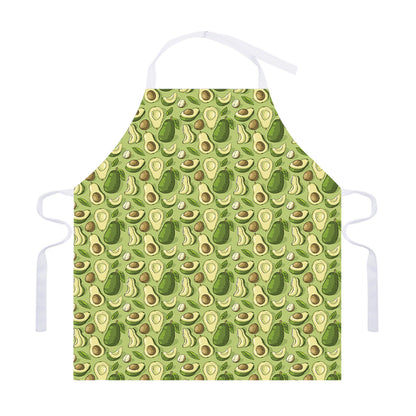 Cartoon Avocado Pattern Print Adjustable Apron