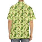 Cartoon Avocado Pattern Print Aloha Shirt