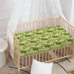 Cartoon Avocado Pattern Print Baby Crib Sheet