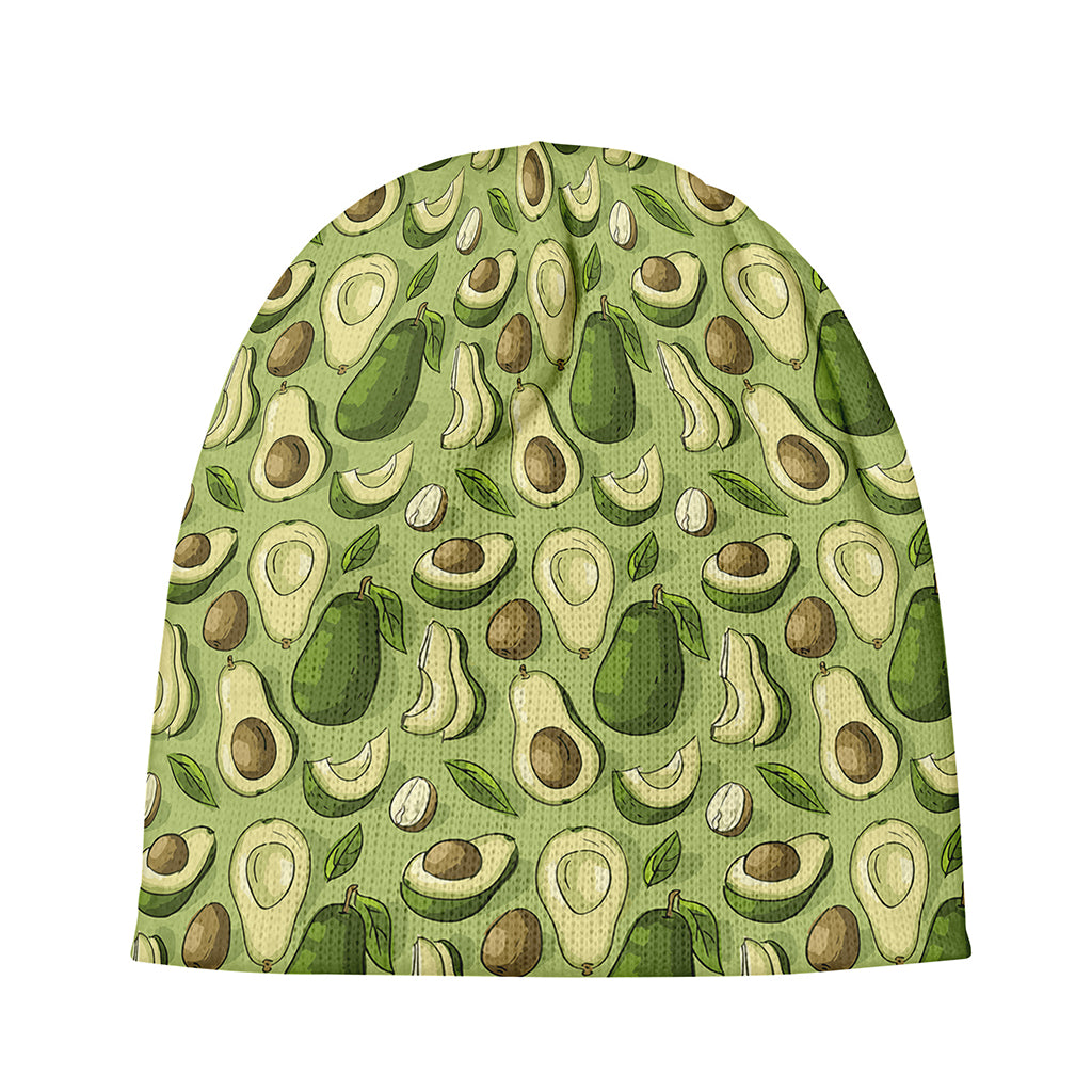 Cartoon Avocado Pattern Print Beanie