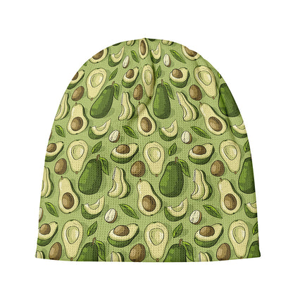 Cartoon Avocado Pattern Print Beanie