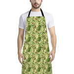 Cartoon Avocado Pattern Print Bib Apron With Pocket