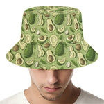 Cartoon Avocado Pattern Print Bucket Hat