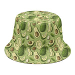 Cartoon Avocado Pattern Print Bucket Hat