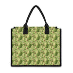 Cartoon Avocado Pattern Print Canvas Tote Bag