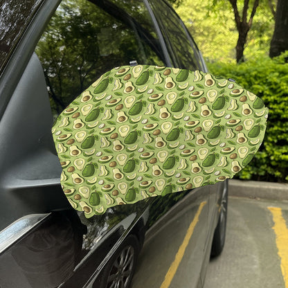 Cartoon Avocado Pattern Print Car Side Mirror Covers