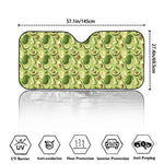 Cartoon Avocado Pattern Print Car Windshield Sun Shade