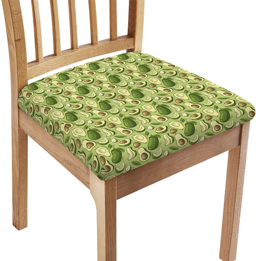 Cartoon Avocado Pattern Print Chair Cushion Cover