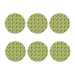 Cartoon Avocado Pattern Print Coaster Set