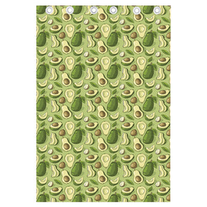 Cartoon Avocado Pattern Print Curtain