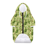 Cartoon Avocado Pattern Print Dog Zip Up Hoodie