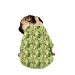 Cartoon Avocado Pattern Print Dog Zip Up Jacket