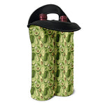 Cartoon Avocado Pattern Print Double Neoprene Wine Tote