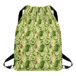 Cartoon Avocado Pattern Print Drawstring Backpack