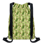 Cartoon Avocado Pattern Print Drawstring Backpack