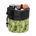 Cartoon Avocado Pattern Print Drawstring Makeup Bag