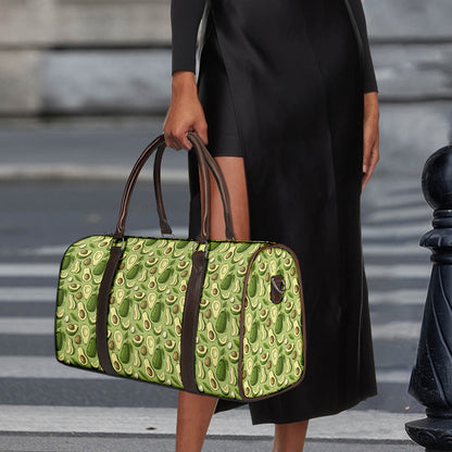 Cartoon Avocado Pattern Print Duffle Bag