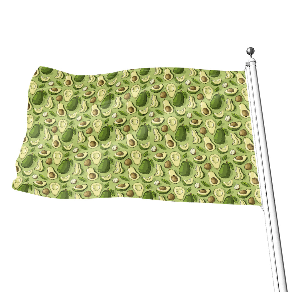 Cartoon Avocado Pattern Print Flag