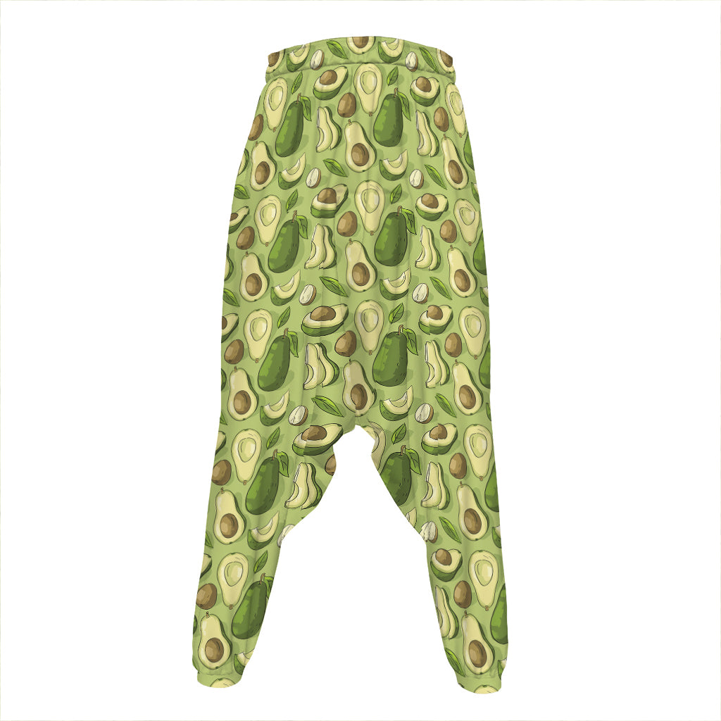 Cartoon Avocado Pattern Print Hammer Pants