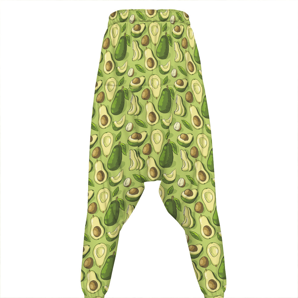 Cartoon Avocado Pattern Print Hammer Pants