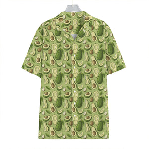 Cartoon Avocado Pattern Print Hawaiian Shirt