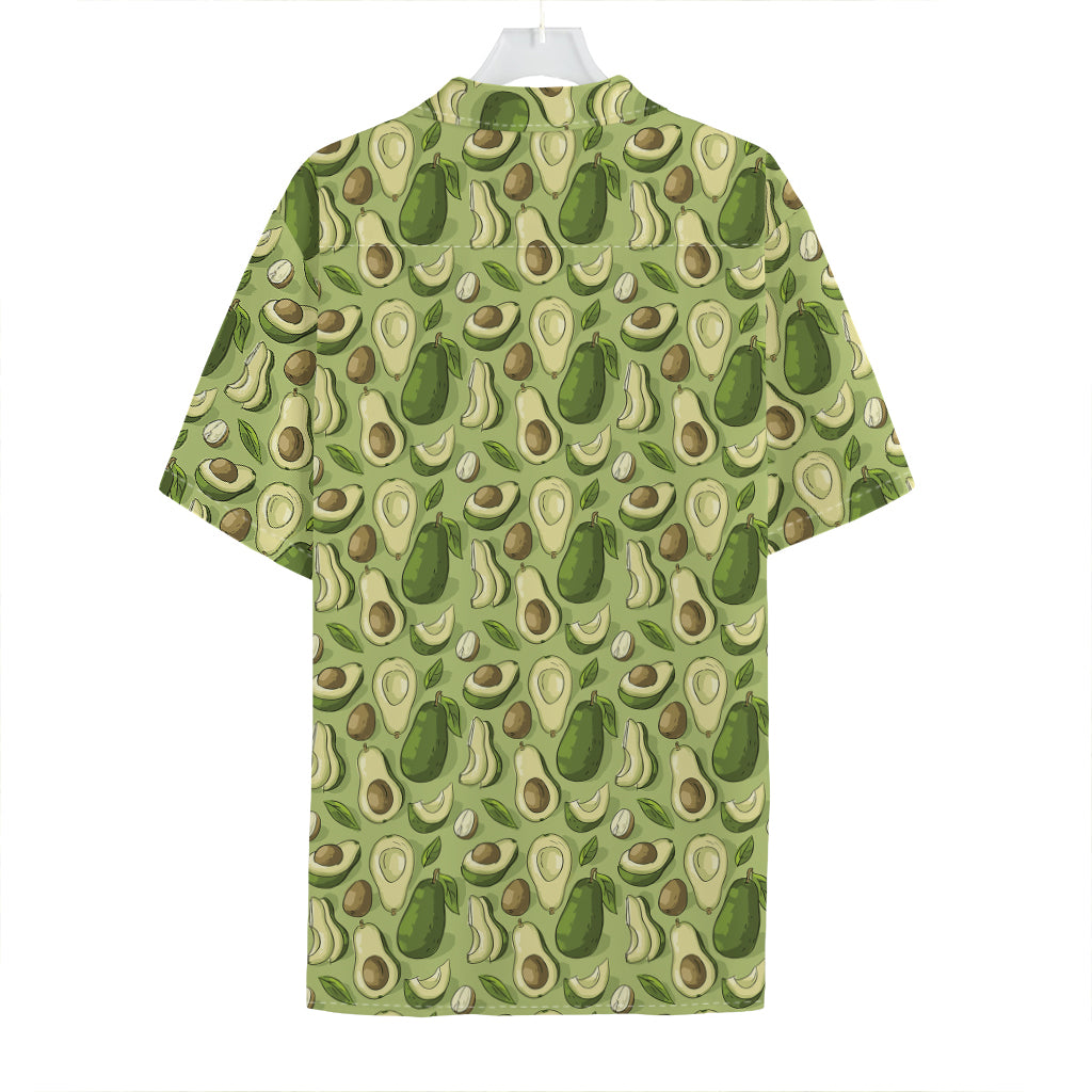 Cartoon Avocado Pattern Print Hawaiian Shirt