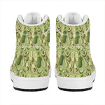 Cartoon Avocado Pattern Print High Top Leather Sneakers