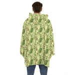 Cartoon Avocado Pattern Print Hoodie Blanket