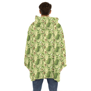 Cartoon Avocado Pattern Print Hoodie Blanket