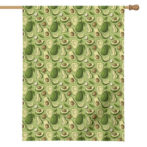 Cartoon Avocado Pattern Print House Flag