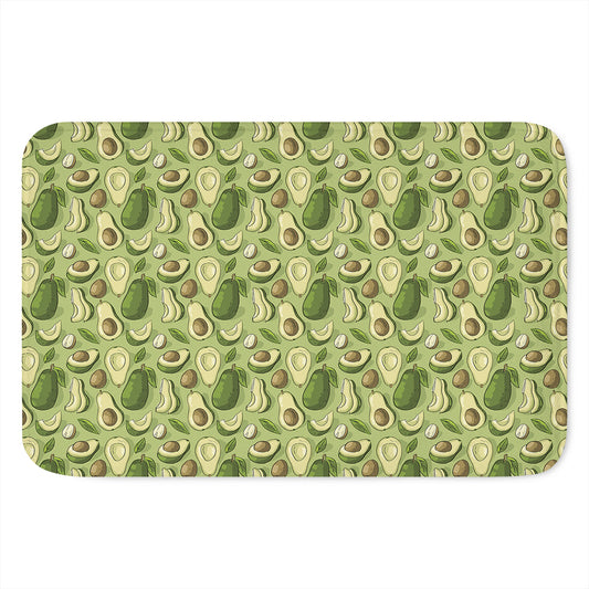Cartoon Avocado Pattern Print Indoor Door Mat