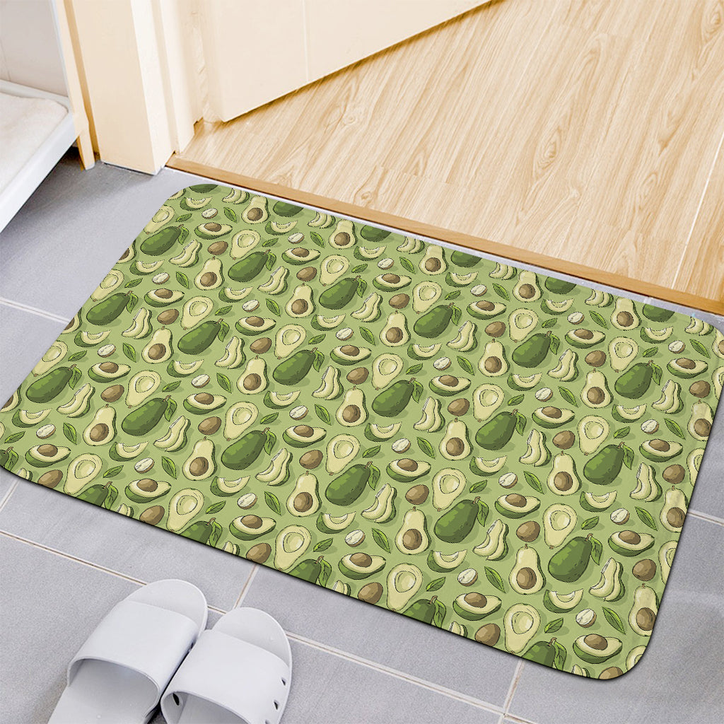 Cartoon Avocado Pattern Print Indoor Door Mat