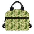 Cartoon Avocado Pattern Print Insulated Lunch Bag