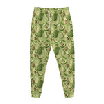 Cartoon Avocado Pattern Print Jogger Pants