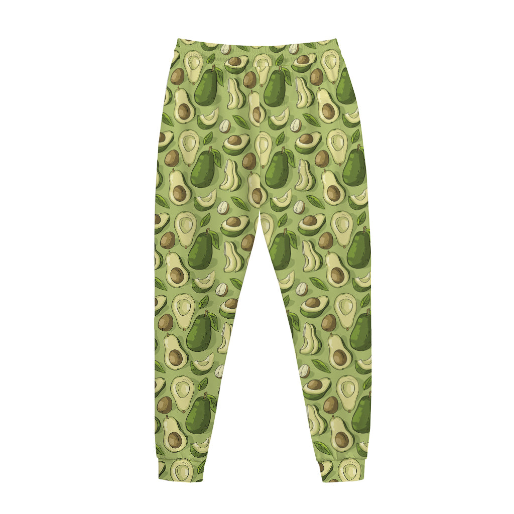 Cartoon Avocado Pattern Print Jogger Pants