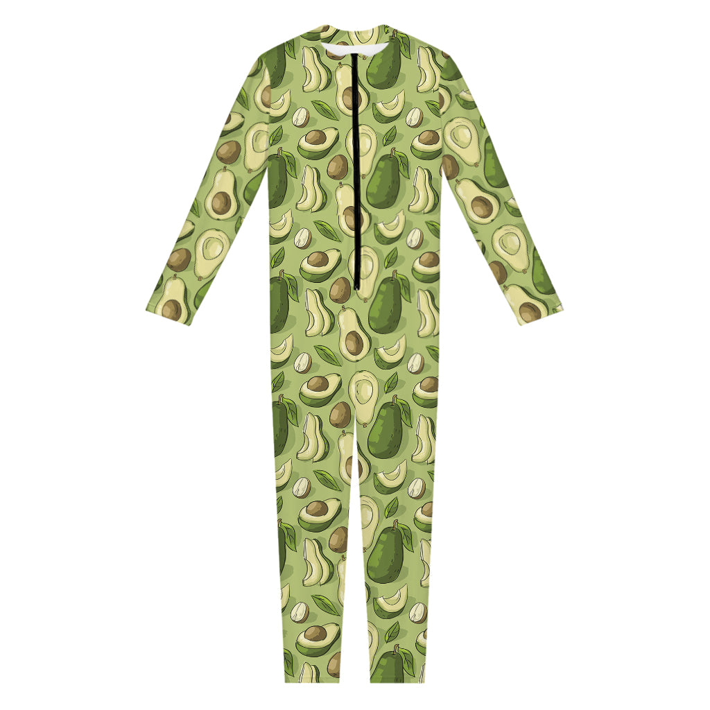 Cartoon Avocado Pattern Print Jumpsuit