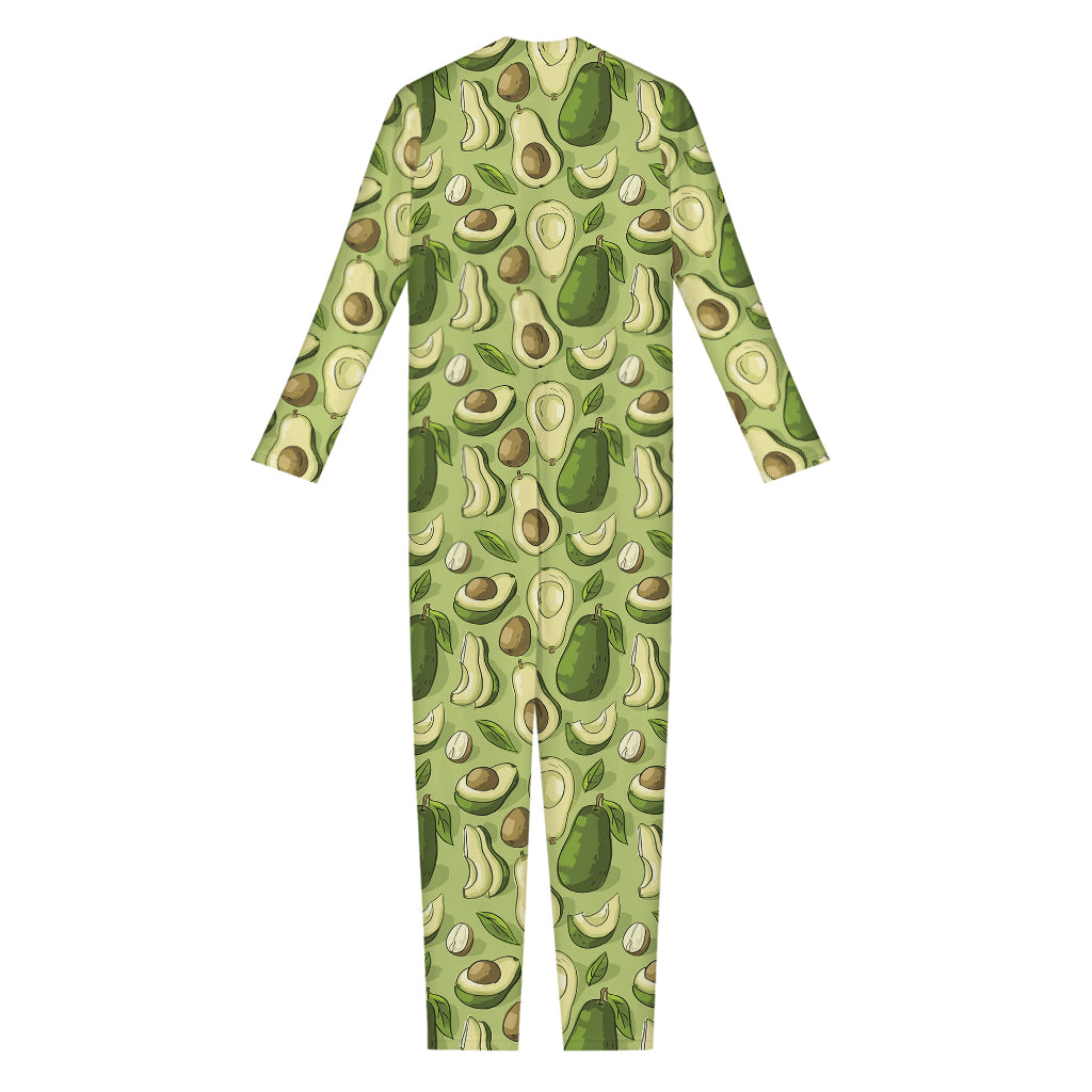 Cartoon Avocado Pattern Print Jumpsuit