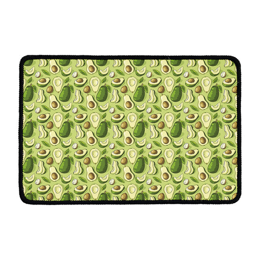 Cartoon Avocado Pattern Print Kitchen Mat