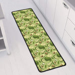 Cartoon Avocado Pattern Print Long Kitchen Mat