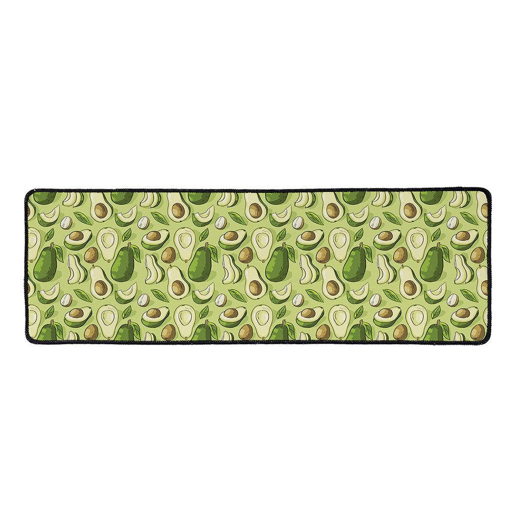 Cartoon Avocado Pattern Print Long Kitchen Mat