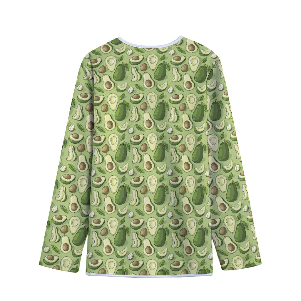 Cartoon Avocado Pattern Print Long Sleeve Short Coat