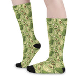 Cartoon Avocado Pattern Print Long Socks